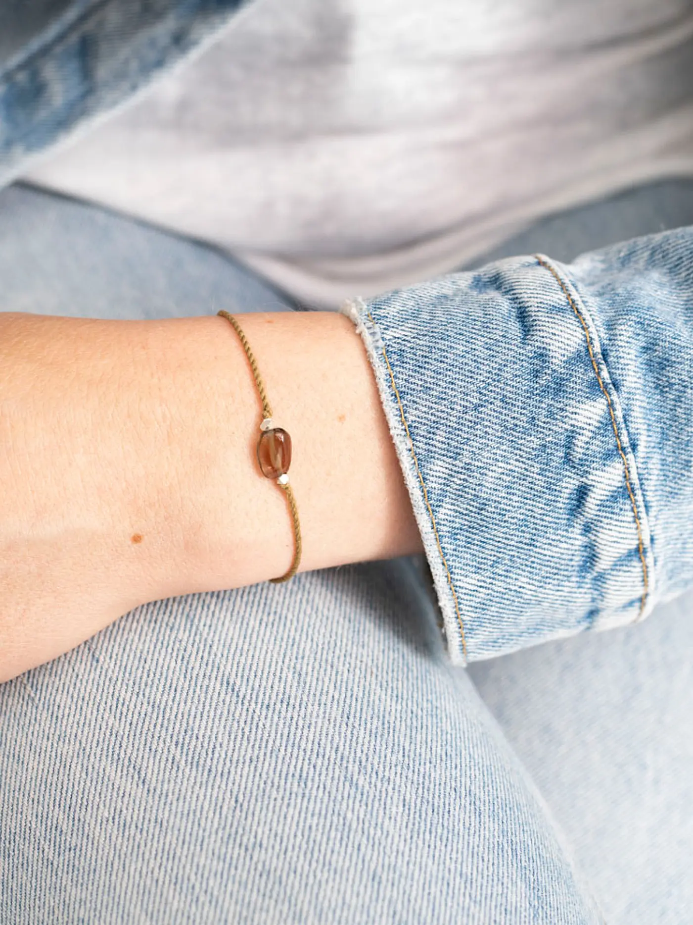 BEAUTIFUL STORY | Edelsteinkarte - Armband Rauchquarz | 